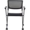 Lorell Plastic Arms Mesh Back Nesting Chair, PK2 41845